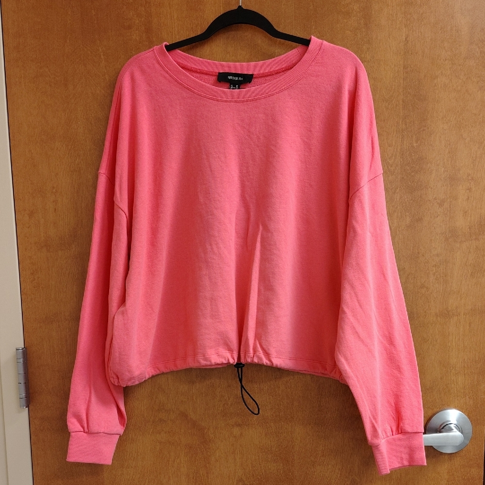 Forever 21 Women's Pink Longsleeve Athletic Top
